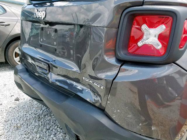 ZACCJBAB1JPJ57180 - 2018 JEEP RENEGADE S GRAY photo 9