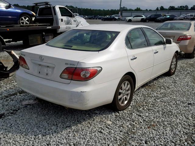 JTHBF30G130144701 - 2003 LEXUS ES 300 WHITE photo 4