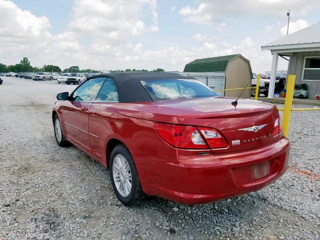 1C3LC55R38N691164 - 2008 CHRYSLER SEBRING TO RED photo 3