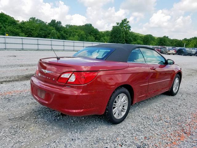 1C3LC55R38N691164 - 2008 CHRYSLER SEBRING TO RED photo 4