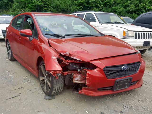 4S3GTAM62H3729556 - 2017 SUBARU IMPREZA SP RED photo 1