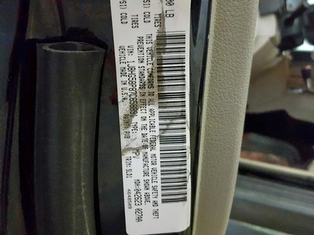 1J8HG58P87C658891 - 2007 JEEP COMMANDER BLACK photo 10