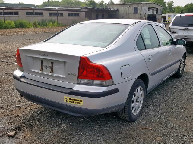 YV1RS61R812017839 - 2001 VOLVO S60 SILVER photo 4