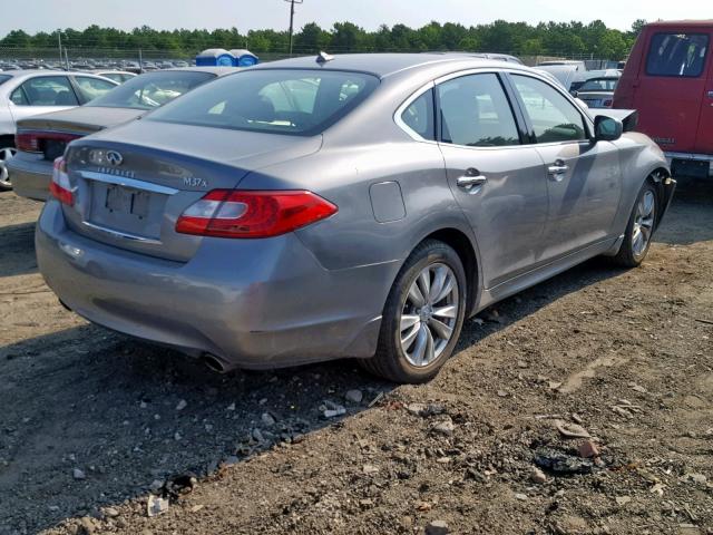 JN1BY1AR4CM395000 - 2012 INFINITI M37 X GRAY photo 4