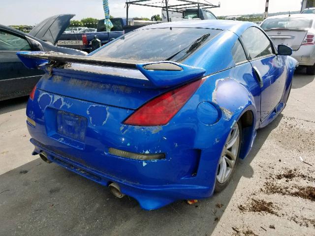 JN1AZ34E84T061475 - 2004 NISSAN 350Z COUPE BLUE photo 4