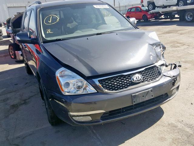 KNDMG4C70E6544855 - 2014 KIA SEDONA LX SILVER photo 1