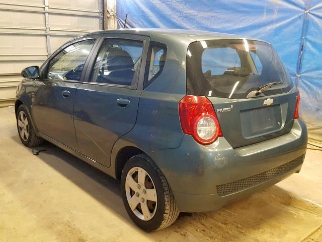 KL1TD6DE9AB005964 - 2010 CHEVROLET AVEO LS BLUE photo 3