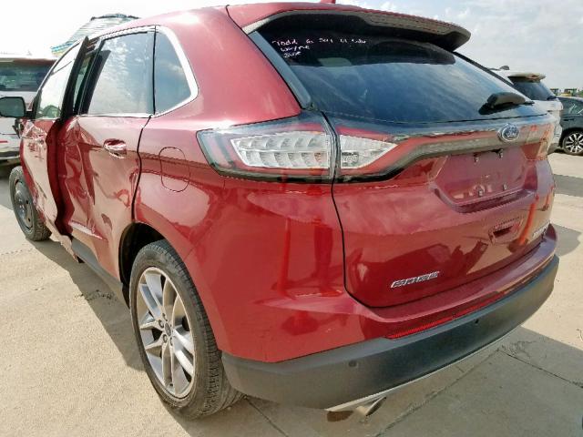 2FMPK3K85GBC58399 - 2016 FORD EDGE TITAN BURGUNDY photo 3