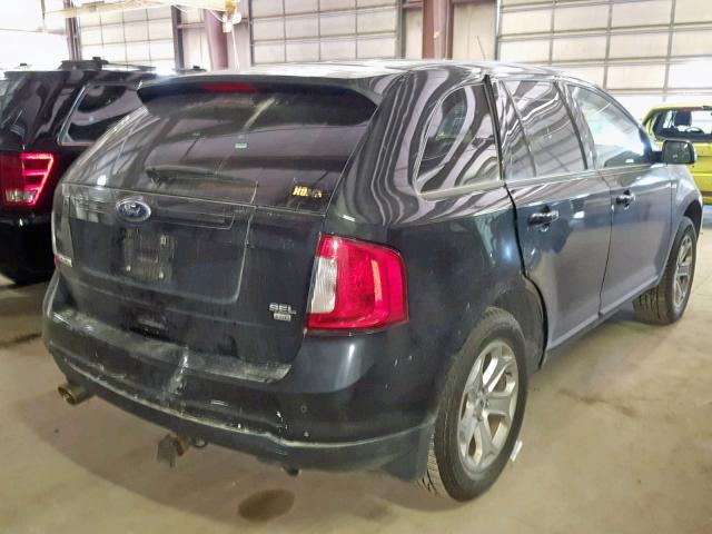 2FMDK4JC4CBA71583 - 2012 FORD EDGE SEL BLACK photo 4