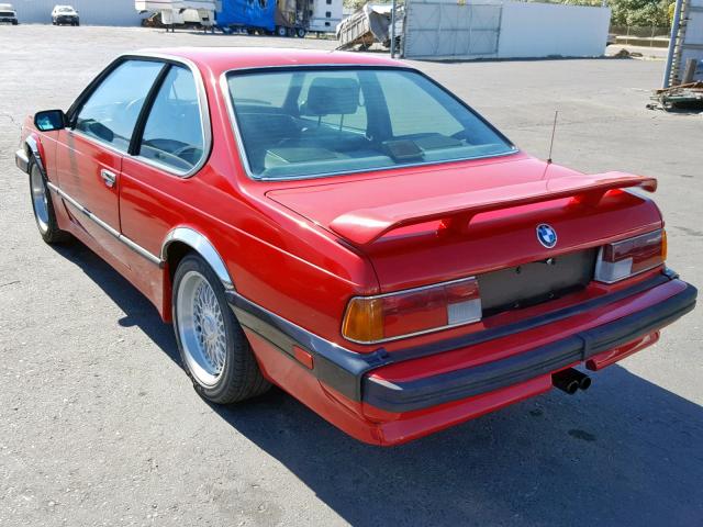 WBAEC8402H0614756 - 1987 BMW 635 CSI AU RED photo 3