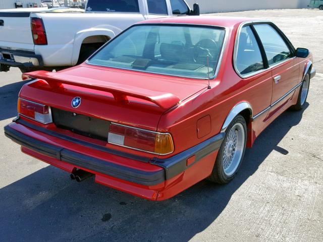 WBAEC8402H0614756 - 1987 BMW 635 CSI AU RED photo 4