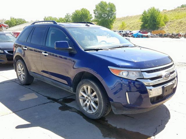 2FMDK4JC6BBA75763 - 2011 FORD EDGE SEL BLUE photo 1