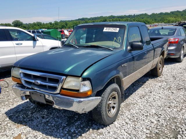 1FTYR14X1WTA73861 - 1998 FORD RANGER SUP GREEN photo 2