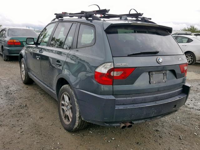 WBXPA73474WC40271 - 2004 BMW X3 2.5I GRAY photo 3