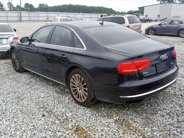 WAUA2AFDXDN008823 - 2013 AUDI A8 QUATTRO BLACK photo 3