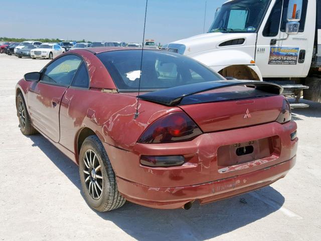 4A3AC34G41E214902 - 2001 MITSUBISHI ECLIPSE RS BURGUNDY photo 3