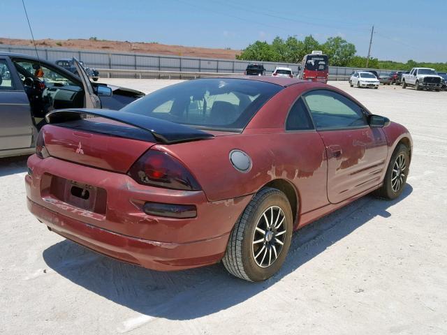 4A3AC34G41E214902 - 2001 MITSUBISHI ECLIPSE RS BURGUNDY photo 4