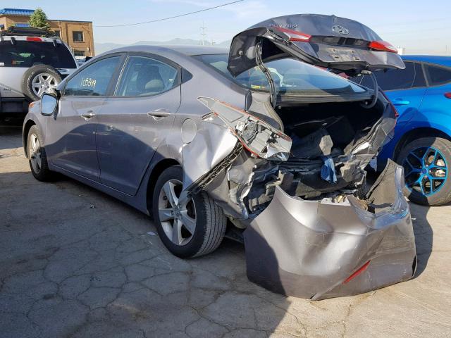 KMHDH4AE1DU705797 - 2013 HYUNDAI ELANTRA GL GRAY photo 3