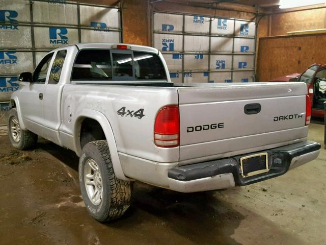 1D7HG32NX3S259988 - 2003 DODGE DAKOTA SPO SILVER photo 3