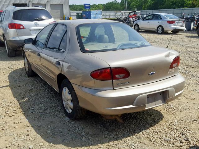 1G1JC524927405642 - 2002 CHEVROLET CAVALIER B TAN photo 3