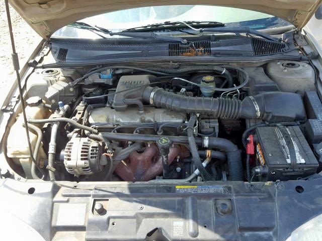 1G1JC524927405642 - 2002 CHEVROLET CAVALIER B TAN photo 7