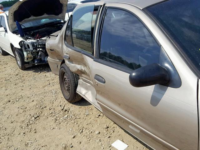 1G1JC524927405642 - 2002 CHEVROLET CAVALIER B TAN photo 9