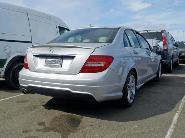 WDDGF4HB0EA960615 - 2014 MERCEDES-BENZ C 250 GRAY photo 4