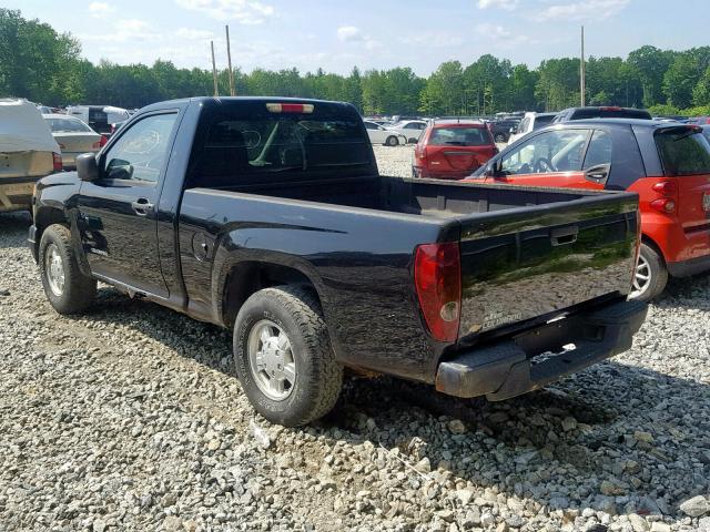 1GCCS148758198162 - 2005 CHEVROLET COLORADO BLACK photo 3