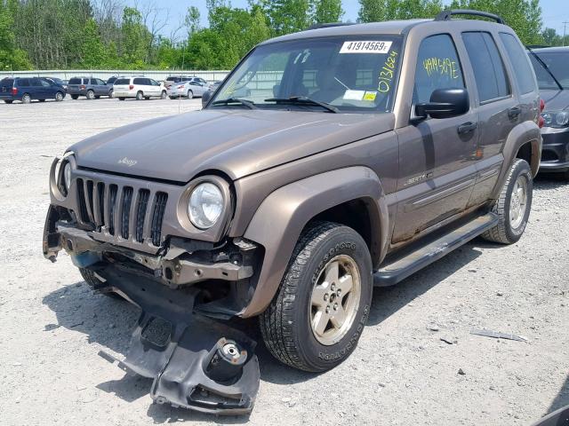 1J4GL58KX2W213850 - 2002 JEEP LIBERTY LI BROWN photo 2