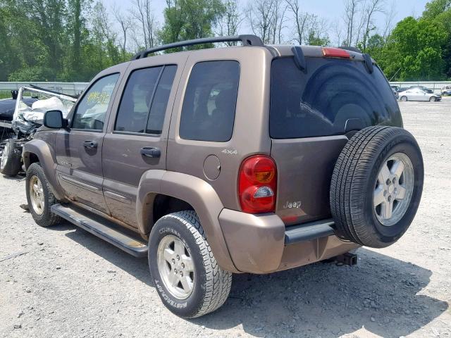 1J4GL58KX2W213850 - 2002 JEEP LIBERTY LI BROWN photo 3