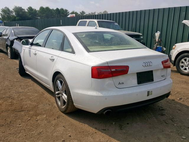 WAUGGAFC7CN088518 - 2012 AUDI A6 PREMIUM WHITE photo 3