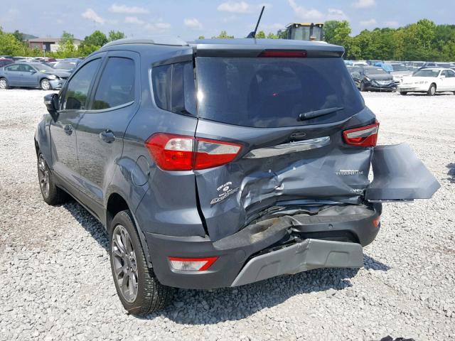 MAJ6P1WL2JC182268 - 2018 FORD ECOSPORT T GRAY photo 3