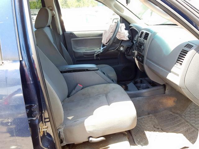 1D7HE48K86S573605 - 2006 DODGE DAKOTA QUA BLUE photo 5