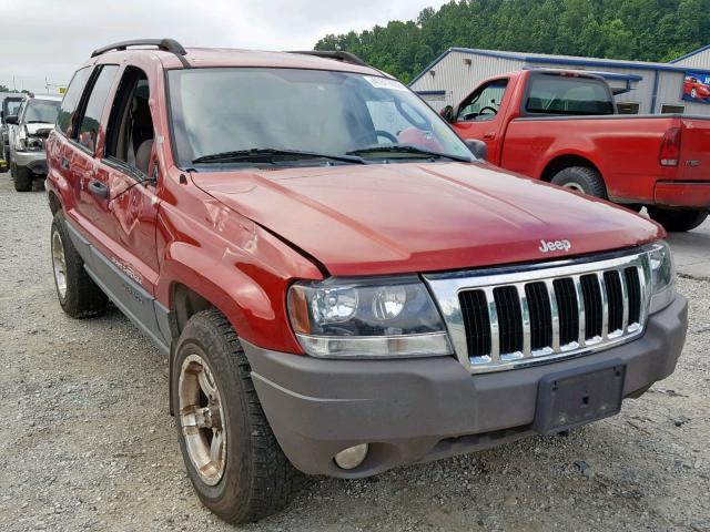 1J4GW48S14C281539 - 2004 JEEP GRAND CHER RED photo 1