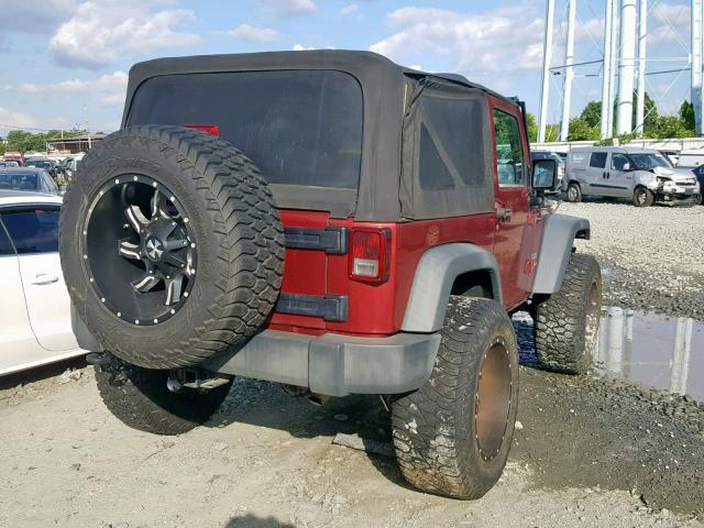 1C4AJWAG4CL201659 - 2012 JEEP WRANGLER S ბურგუნდია ფოტო 4