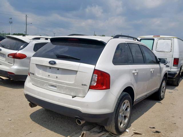 2FMDK3JCXEBB36868 - 2014 FORD EDGE SEL WHITE photo 4