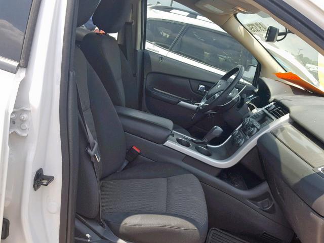 2FMDK3JCXEBB36868 - 2014 FORD EDGE SEL WHITE photo 5