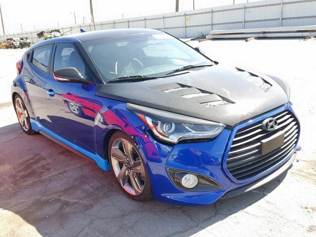 KMHTC6AE6DU130439 - 2013 HYUNDAI VELOSTER T BLUE photo 1