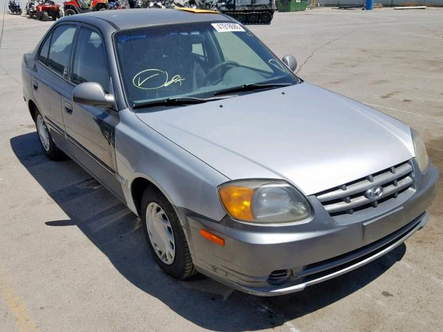 KMHCG45C63U482968 - 2003 HYUNDAI ACCENT GL GRAY photo 1