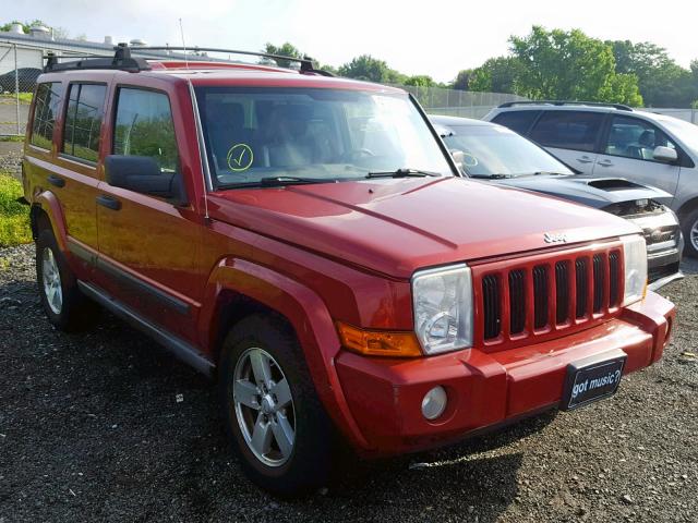 1J8HG48K16C272360 - 2006 JEEP COMMANDER RED photo 1