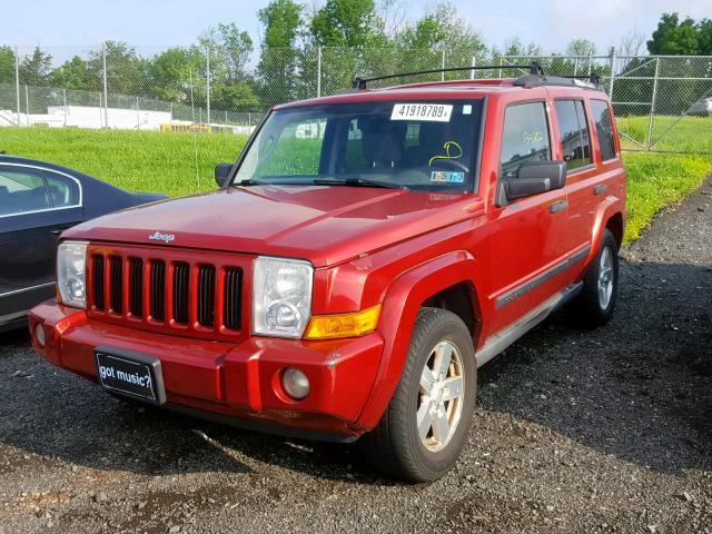 1J8HG48K16C272360 - 2006 JEEP COMMANDER RED photo 2