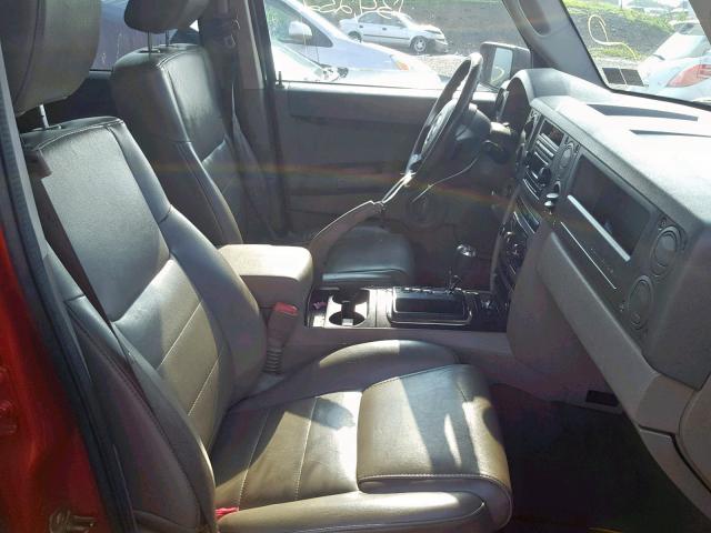 1J8HG48K16C272360 - 2006 JEEP COMMANDER RED photo 5