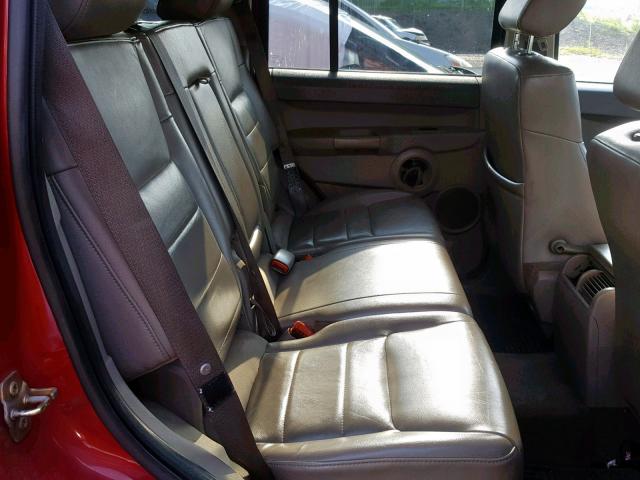 1J8HG48K16C272360 - 2006 JEEP COMMANDER RED photo 6