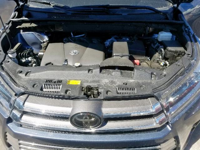 5TDDZRFH3KS928183 - 2019 TOYOTA HIGHLANDER BLUE photo 7