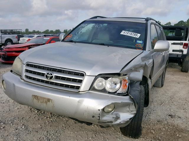 JTEGF21A220065043 - 2002 TOYOTA HIGHLANDER SILVER photo 2