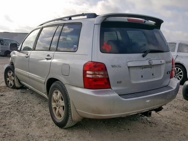 JTEGF21A220065043 - 2002 TOYOTA HIGHLANDER SILVER photo 3