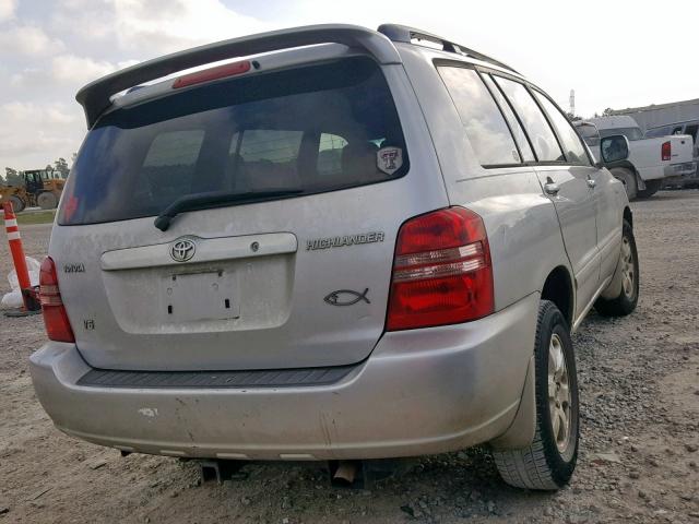 JTEGF21A220065043 - 2002 TOYOTA HIGHLANDER SILVER photo 4