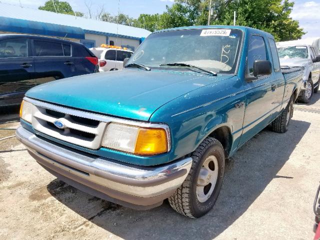 1FTCR14A4VTA08443 - 1997 FORD RANGER SUP GREEN photo 2