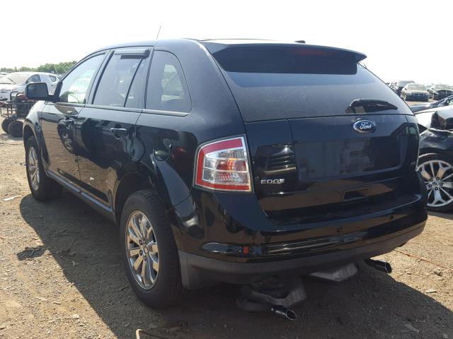 2FMDK38C99BA33713 - 2009 FORD EDGE SEL BLACK photo 3