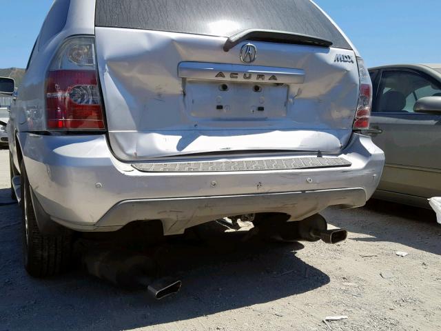 2HNYD18955H523043 - 2005 ACURA MDX TOURIN SILVER photo 9